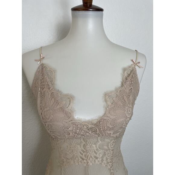 Chrissy Teigen Revolve Lingerie Bodysuit Teddy Sheer Mesh - Picture 2 of 14